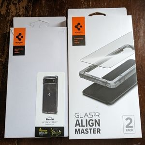 Spigen Case and Screen Protector for Pixel 6